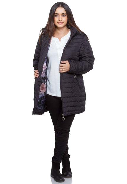 Есенно - зимно дамско яке в черно - Идеално за ежедневие - Удобно с джобове и цип - Макси размери - Произведено в България - Maxi Market