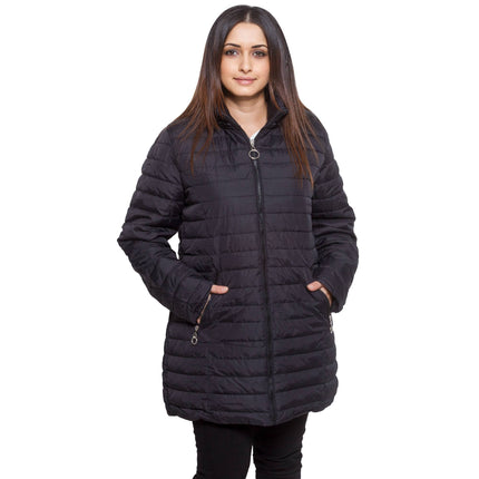 Есенно - зимно дамско яке в черно - Идеално за ежедневие - Удобно с джобове и цип - Макси размери - Произведено в България - Maxi Market
